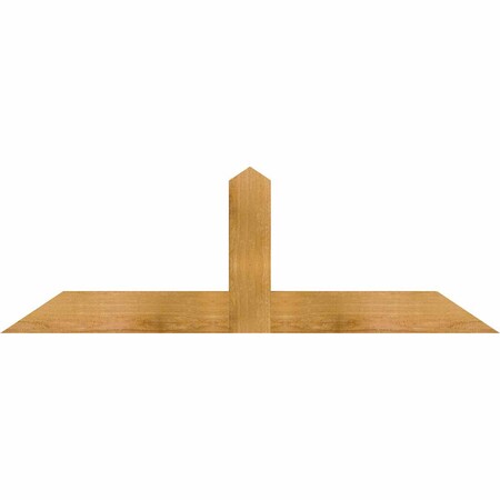 Ekena Millwork Portland Rough Sawn Timber Gable Bracket, Western Red Cedar, 48"W x 16"H x 2"D x 4"F, 8/12 Pitch GBW048X16X0204POR00RWR